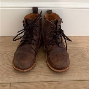Kids Brown Leather Boots